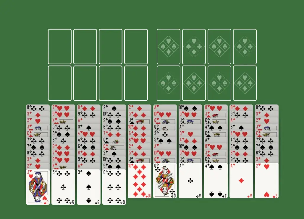 "FreeCell Two Decks" preview