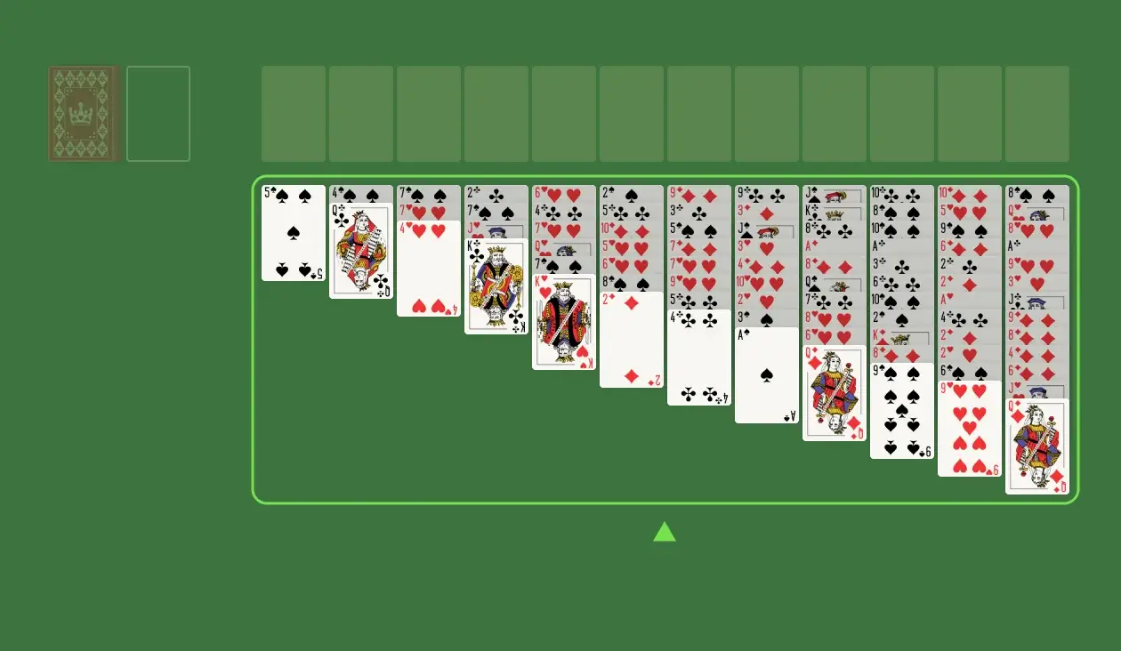 Tableau 1 Karte Dreifach Klondike Offen