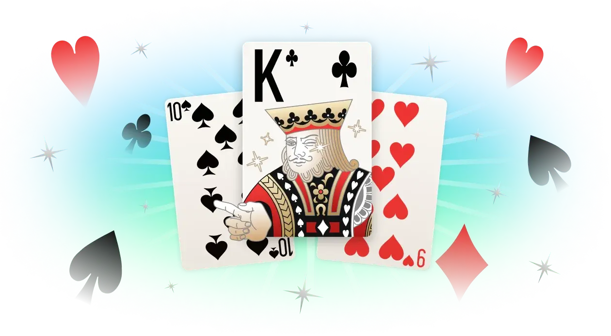 Turn-1 Solitaire game with King of Clubs