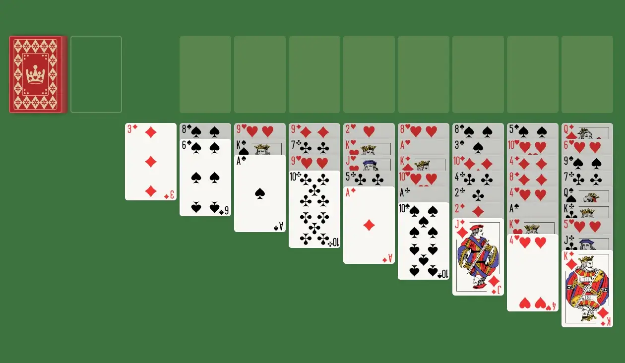 Since this variant of Solitaire has the unique twist of a double deck, it’s obvious that there will be changes to its gameplay. But it shouldn’t take you too long to understand the rules as I’m about to explain.