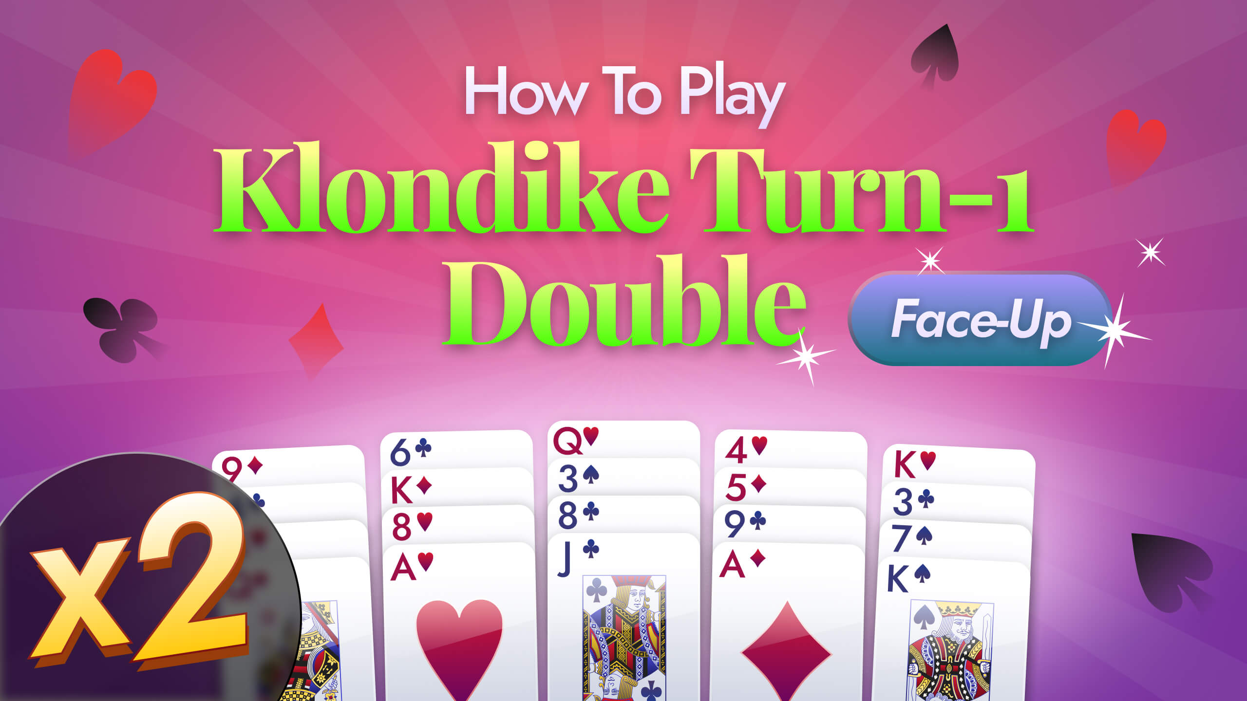 How To Play Turn-One (Double Face-Up) Klondike Solitaire, Video Tutorial