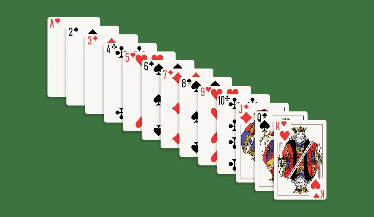 In the Tableau, you can move the top card from one column to another as long as it's one rank lower and a different color. For example, you can place a 3 of Diamonds (red) on a 4 of Spades (black). This rule also works for sequences, which means you can move an entire stack of cards if they’re in descending order. Another aspect of the Tableau you should be familiar with is empty columns. As you play, you’ll probably end up with unfilled columns. When that happens, you can fill them with a King or a sequence that starts with a King to keep your options open for future moves.