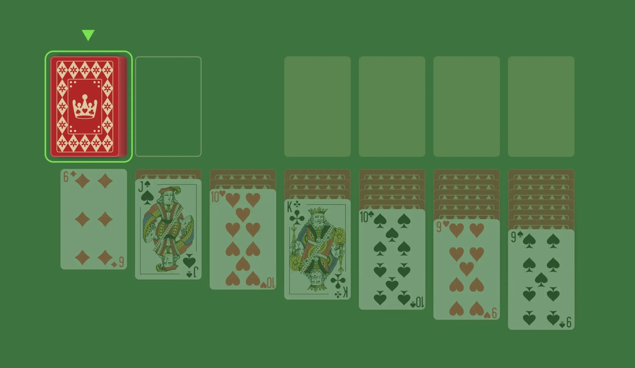 Play turn one solitaire for free online
