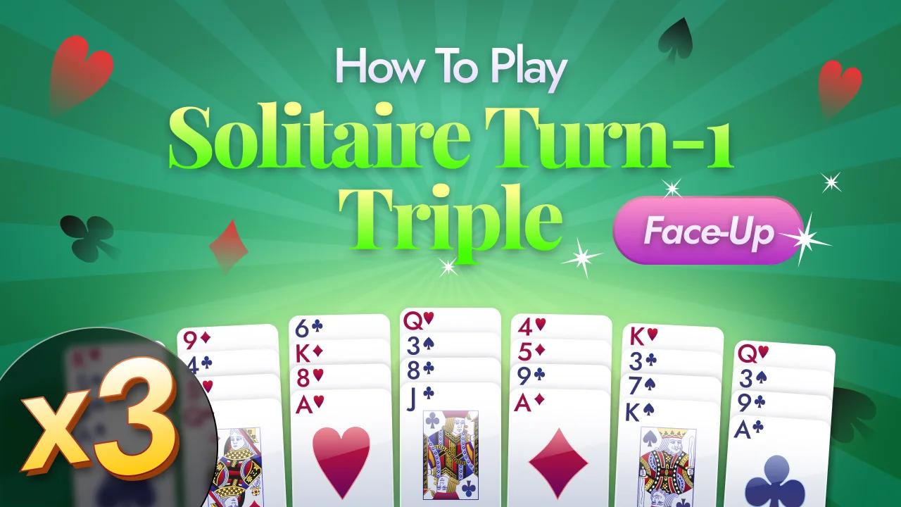 How To Play Turn-One (Triple) Face-Up Solitaire, Video Tutorial