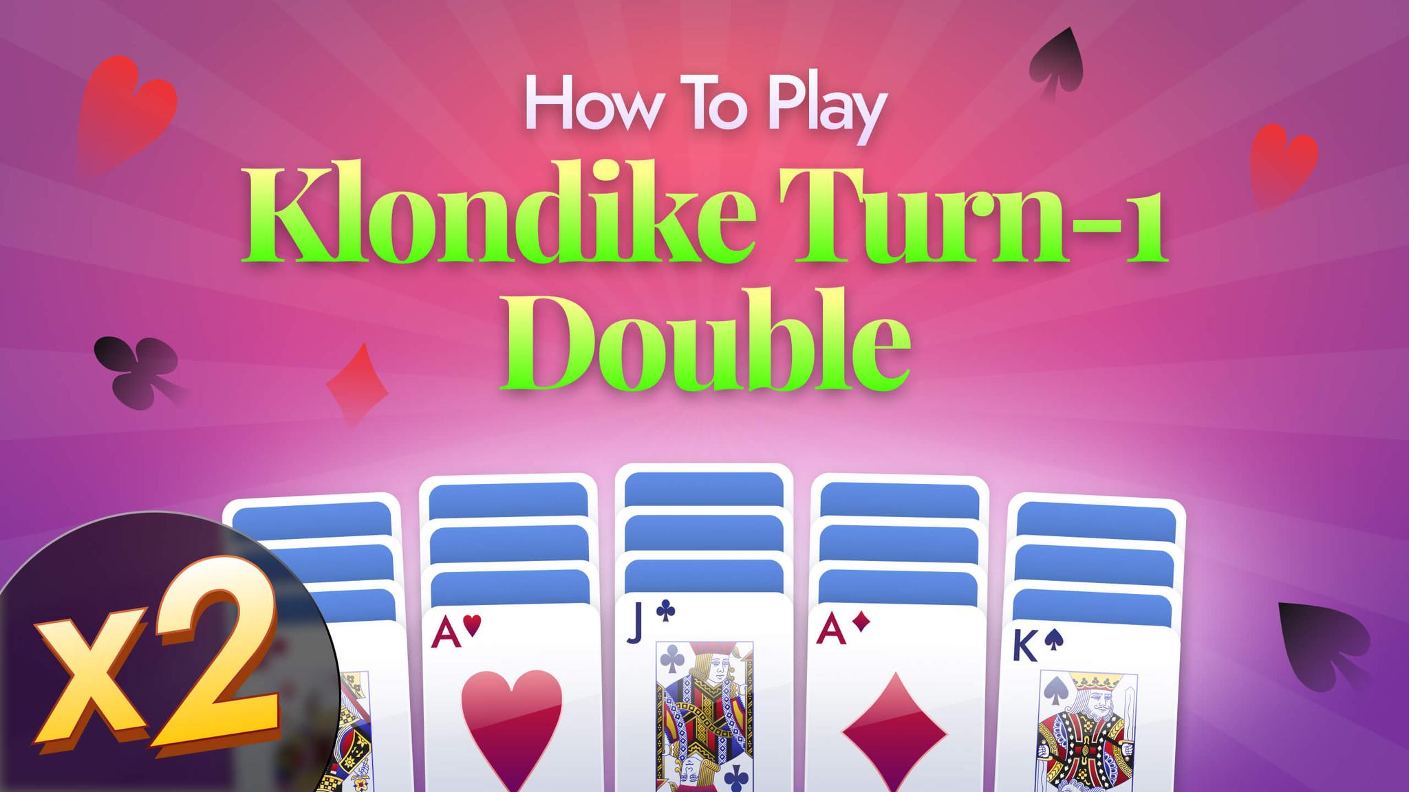 How To Play Turn-One Double Klondike Solitaire, Video Tutorial