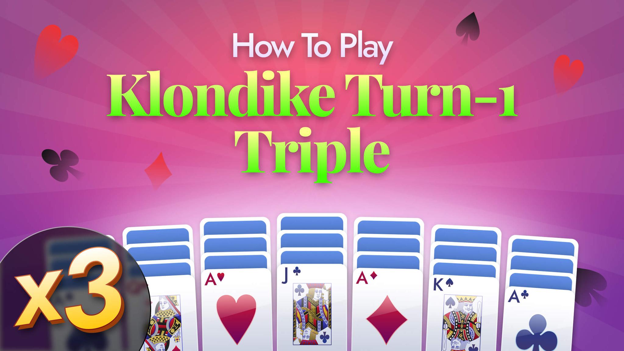 How To Play Turn-One Triple Klondike Solitaire, Video Tutorial