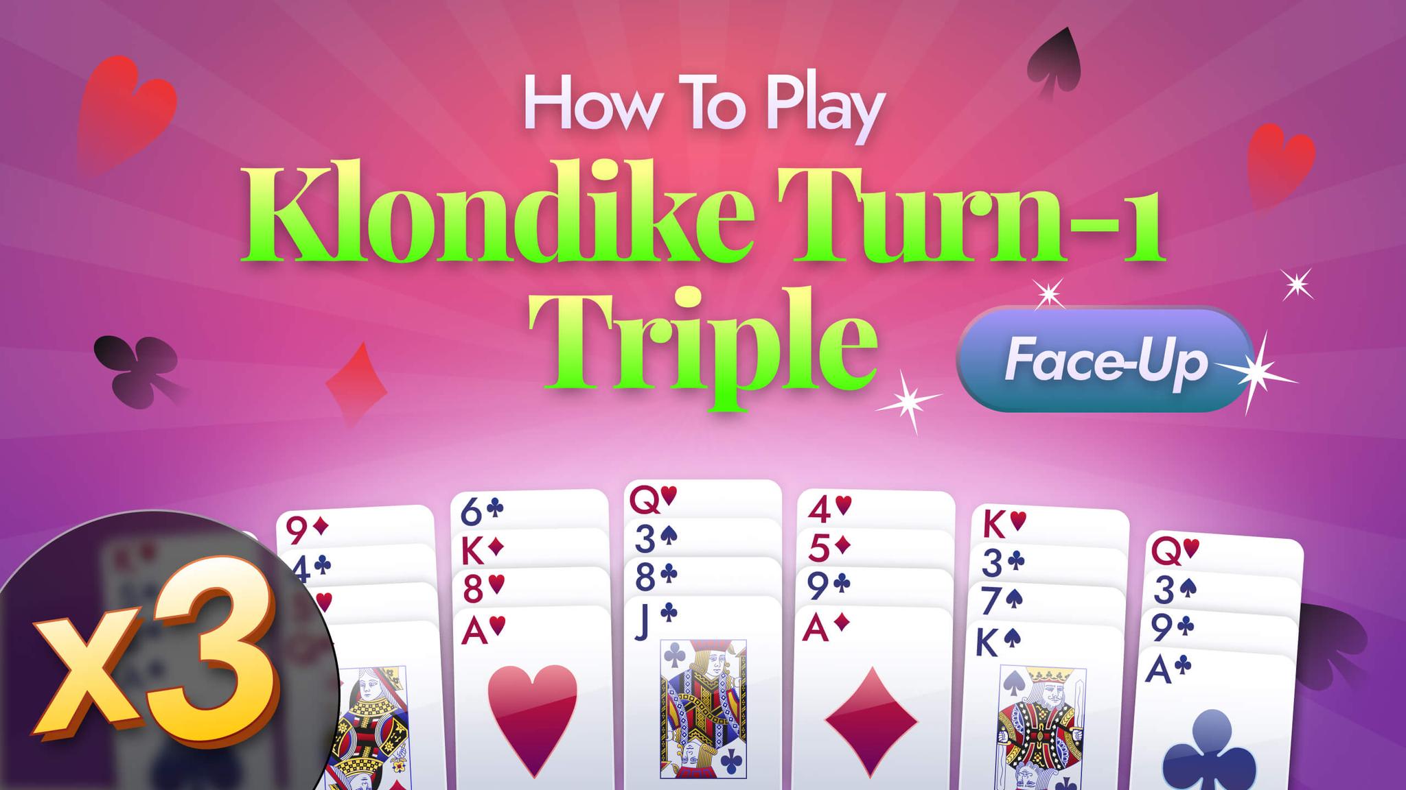 How To Play Turn-One Triple Face-Up Klondike Solitaire, Video Tutorial