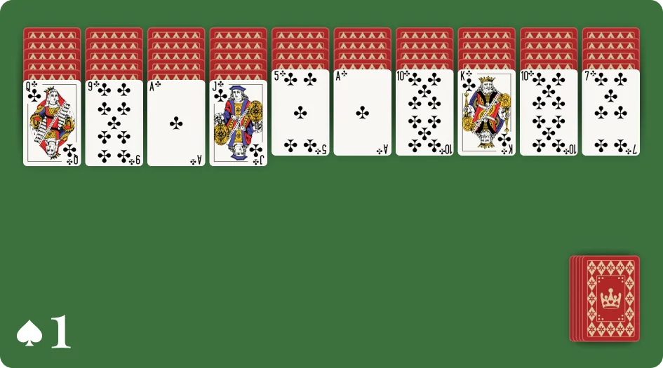 Basic Strategy from 1 Suit Solitaire