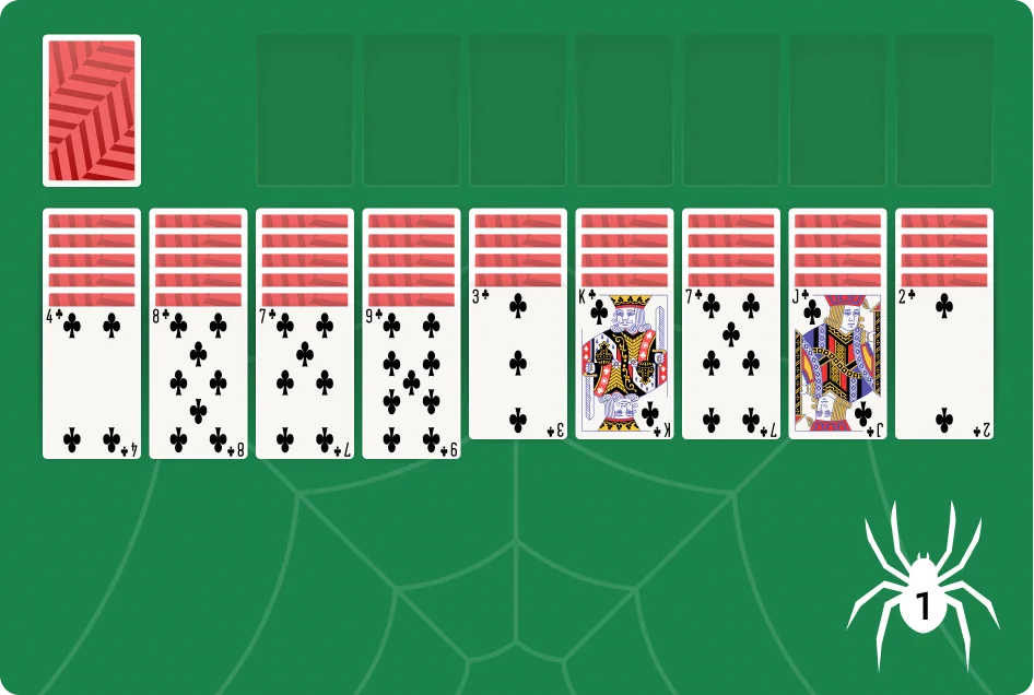 How To Play 1 Suit Spider Solitaire