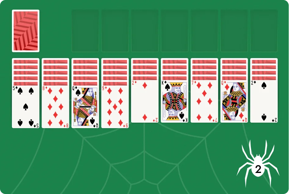 How To Play 2 Suits Spider Solitaire